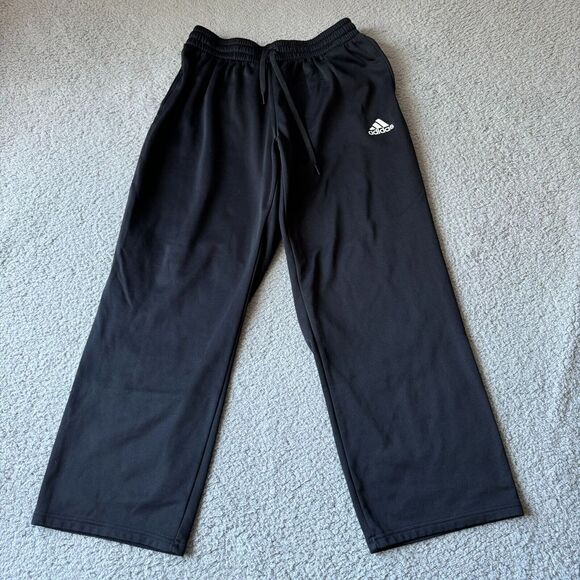 NEW Adidas Pants Mens Extra Large Black Sweat Joggers Aeroready Athletic Fleece‎ - Picture 1 of 16
